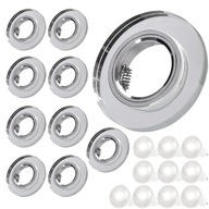 10x HALOGÉNOVÁ STROPNÁ LAMPA, DEKORATÍVNA, okrúhla, GU10 LED ŽIAROVKA KRUH 10x HALOGÉNOVÁ STROPNÁ LAMPA, DEKORATÍVNA, okrúhla, GU10 LED ŽIAROVKA KRUH
