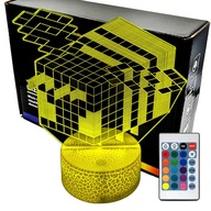 Minecraft Bee 3D LED LAMP nočná lampa Minecraft Bee 3D LED LAMP nočná lampa