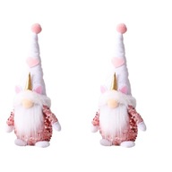 2 ks roztomilé bábiky Gnome na Valentína s dlhým klobúkom