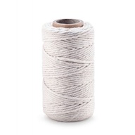 Bavlnená šnúrka Macrame 3mm 200m biela (prírodná Bavlnená šnúrka Macrame 3mm 200m biela (prírodná