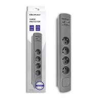 Napájacia lišta Qoltec 4 Zásuvky 1,8m Sivá 2xUSB Napájacia lišta Qoltec 4 Zásuvky 1,8m Sivá 2xUSB