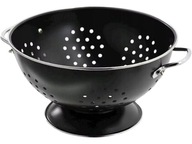 Veľký oceľový cedník RETRO Cedník s rúčkami 23 cm - ČIERNA Veľký oceľový cedník RETRO Cedník s rúčkami 23 cm - ČIERNA