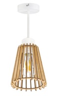 ZÁVESNÁ LAMPA, pevná, stropný luster, tienidlo dreva ZÁVESNÁ LAMPA, pevná, stropný luster, tienidlo dreva