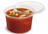 Polievkové nádoby okrúhle + PP veko 450ml 50ks Polievkové nádoby okrúhle + PP veko 450ml 50ks