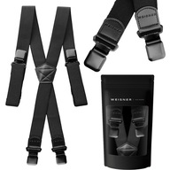 WEISNER X čierna | ŠIROKÉ ELEGANTNÉ NOHAVICE S ČIERNYMI SPONKAMI WEISNER X čierna | ŠIROKÉ ELEGANTNÉ NOHAVICE S ČIERNYMI SPONKAMI
