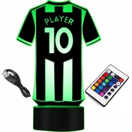 3D LED lampa s menom na futbalovom drese 3D LED lampa s menom na futbalovom drese