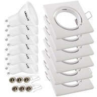6x POHYBLIVÉ halogénové svietidlo štvorcové + LED GU10 7,5W 6x POHYBLIVÉ halogénové svietidlo štvorcové + LED GU10 7,5W