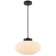 Čierna závesná lampa s ozdobným tienidlom GROSTE Italux Čierna závesná lampa s ozdobným tienidlom GROSTE Italux