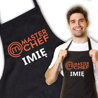 Čierna kuchynská zástera ako darček MENO MASTERCHEF Čierna kuchynská zástera ako darček MENO MASTERCHEF