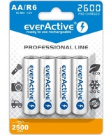 4 AA R6 everActive 2600mAh efektívne batérie 4 AA R6 everActive 2600mAh efektívne batérie