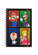 A5 linajkový zápisník so 160 stranami Super Mario