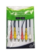3 x RCA Component Audio Video GOLD 3m FPE kábel 3 x RCA Component Audio Video GOLD 3m FPE kábel