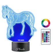 3D LED nočná lampa Darček s menom koňa Mesiaca 3D LED nočná lampa Darček s menom koňa Mesiaca