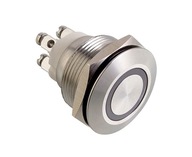 TLAČIDLO PROTI VANDALU BIELE PODSVIETENIE 22mm M TLAČIDLO PROTI VANDALU BIELE PODSVIETENIE 22mm M