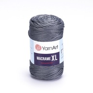 Macrame Yarart xl 3mm 159 / šedý polyesterový reťazec Macrame Yarart xl 3mm 159 / šedý polyesterový reťazec
