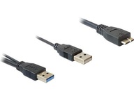 Delock USB 3.0 kábel 2x USB A (M) - micro USB B (M Delock USB 3.0 kábel 2x USB A (M) - micro USB B (M