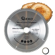 ŠIROKÝ PÍLOVÝ KOTÚČ NA REZANIE DREVA GEKO 250x32 - 25,4 100 REZNÝCH ZUBOV
