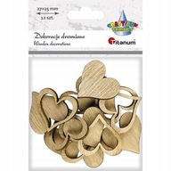 Valentínske dekorácie drevené srdcia prírodné srdcia 25x27mm sada 12 ks Valentínske dekorácie drevené srdcia prírodné srdcia 25x27mm sada 12 ks