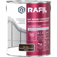 Rafil na brány a ploty, antikorózny smalt, čokoládovo hnedá, polomatný 3L Rafil na brány a ploty, antikorózny smalt, čokoládovo hnedá, polomatný 3L