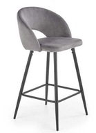 Barová stolička, H96 barová stolička, šedý zamat