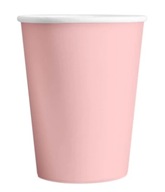Narodeninové ružové poháre, papierová torta, 6 ks PP