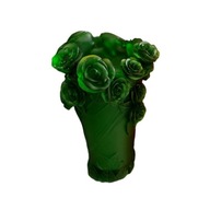Krištáľová váza Dekoračný aranžmán Elegantná zeleň