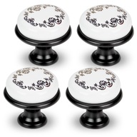 4x ČIERNA NÁBYTKOVÁ KĽÚČKA PORCELÁNOVÁ NÁBYTKOVÁ KĽÚČKA S RETRO VZOROM 20% ZĽAVA 4x ČIERNA NÁBYTKOVÁ KĽÚČKA PORCELÁNOVÁ NÁBYTKOVÁ KĽÚČKA S RETRO VZOROM 20% ZĽAVA