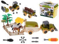 Poľnohospodársky poľnohospodársky traktor a sejačka na zostavenie