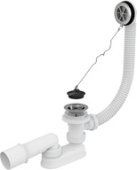 Vaňový sifón s chrómovým prepadom + zátka 52 mm Vaňový sifón s chrómovým prepadom + zátka 52 mm