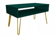 BOTTLE GREEN konferenčný stolík loft 80, zlaté nohy