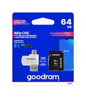 PAMÄŤOVÁ KARTA 64GB microSD čítačka adaptéra Goodram