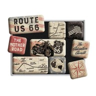 Nostalgické umelecké magnety (9 ks) Route 66 Bike Map Nostalgické umelecké magnety (9 ks) Route 66 Bike Map