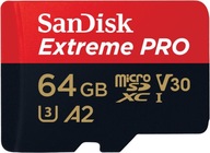 SanDisk Extreme PRO microSD 64GB 200mb/s + adaptér