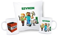 Súprava Vankúš + Hrnček MINECRAFT + VAŠE MENO Súprava Vankúš + Hrnček MINECRAFT + VAŠE MENO