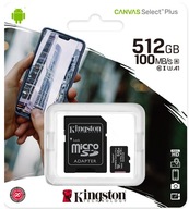 KARTA KINGSTON 512GB MICRO SD SDCS2 + SD ADAPTÉR