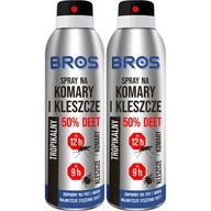 Repelent proti komárom proti kliešťom a hmyzu BROS sprej 50% DEET 2 x 180 ml Repelent proti komárom proti kliešťom a hmyzu BROS sprej 50% DEET 2 x 180 ml