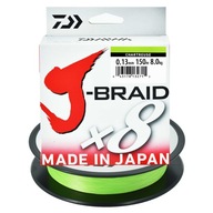 Japonský oplet Daiwa J-Braid X8 8 prameňov 0,13mm 150m 8kg limetka 1 ks.