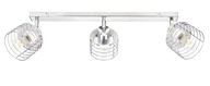 Stropný luster LAMP, loftový strojček, chrómové drôtené tienidlo Stropný luster LAMP, loftový strojček, chrómové drôtené tienidlo