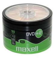 DISKY DVD+R 50 ks Maxell x16 4,7 GB