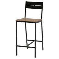 IKEA SANDSBERG Barová stolička čierna hnedá 63 cm