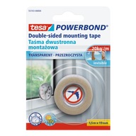 tesa POWERBOND priehľadná obojstranná montážna páska 1,5m x 19mm tesa POWERBOND priehľadná obojstranná montážna páska 1,5m x 19mm