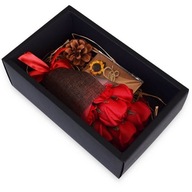 Kytica ruží z kúpeľa, estetická čierna krabička, darček pre manželku, pre ňu