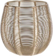 Lucernový drôt lampáš zlatý ovál 12x12cm Lucernový drôt lampáš zlatý ovál 12x12cm