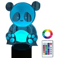 3D LED nočná lampa Panda medvedík s vyrytým menom darček 3D LED nočná lampa Panda medvedík s vyrytým menom darček
