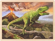 Drevené puzzle Dinosaurus T-Rex Goki 3+ Drevené puzzle Dinosaurus T-Rex Goki 3+