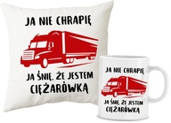 Vankúš + Hrnček pre kamionistu nechrápem, snívam Vankúš + Hrnček pre kamionistu nechrápem, snívam