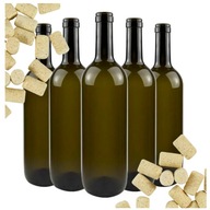 10X FĽAŠE VÍNA 0,75L + KOROK - 3 FARBY 10X FĽAŠE VÍNA 0,75L + KOROK - 3 FARBY