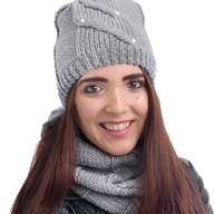 NANDY Súprava čiapka + šál Pearls Tunnel Polar War