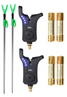 2x Elektronický indikátor záberu FL LED Method Feeder 2x Alu podpera 2x Elektronický indikátor záberu FL LED Method Feeder 2x Alu podpera