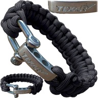 TEXAR PARACORD Vojenský taktický náramok SILNÉ POVNAČIE Čierny 250kg 320cm TEXAR PARACORD Vojenský taktický náramok SILNÉ POVNAČIE Čierny 250kg 320cm
